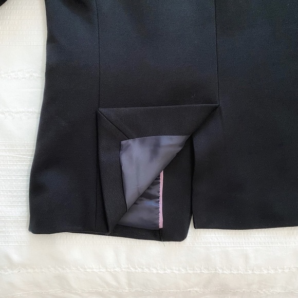 J CREW BLACK TWILL COLLARLESS BLAZER - 6 - Picture 11 of 12